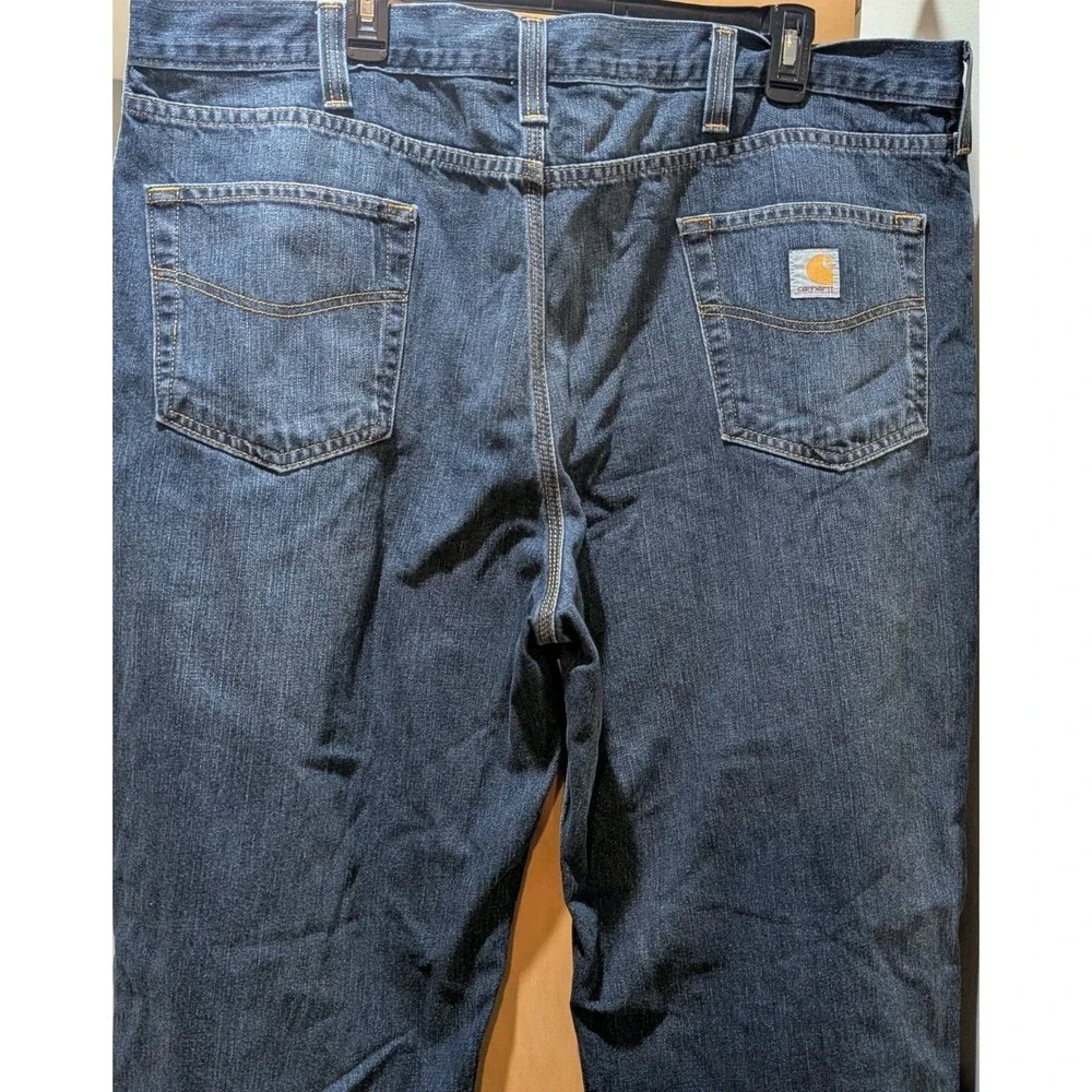 Carhartt Men's Denim Blue‎ Jeans 42 x 32 Relaxed Fit Holter 101483-968 Workwear